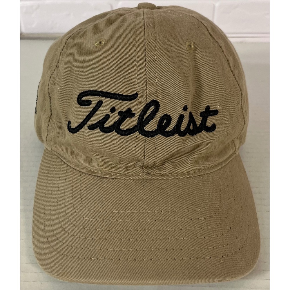 Titleist‎ Golf Hat Mens OSFA Tan Adjustable Strapback ULGC Logo Cap